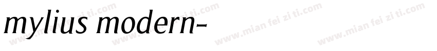 mylius modern字体转换